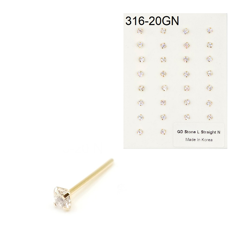 316-20 Gold Straight (30pcs/Pad) 316-20 Gold Straight (30pcs/Pad)
